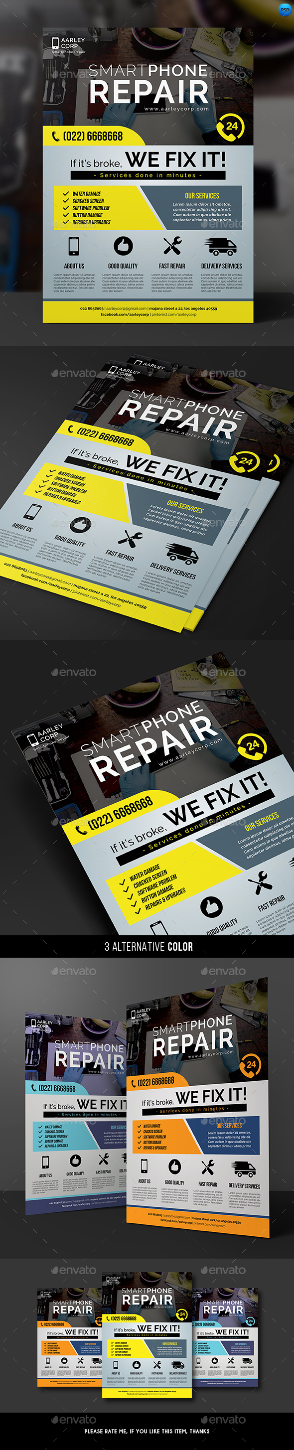 Smartphone Repair Flyer - Corporate Flyers