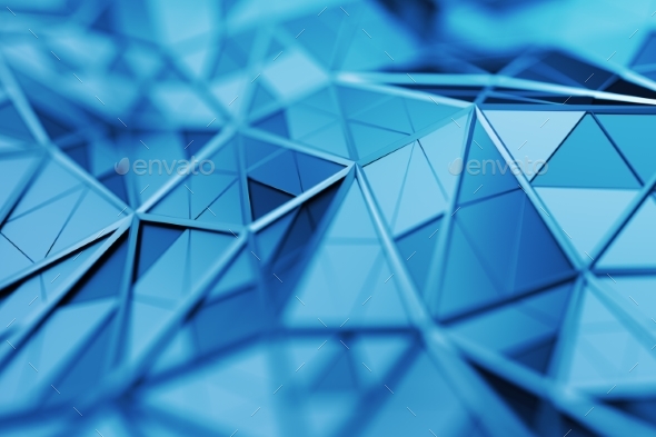 Abstract 3D Rendering of Polygonal Background - Abstract 3D Renders