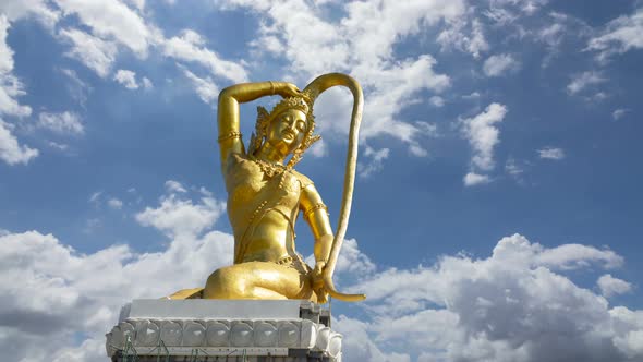 Gold Statue Phra Mae Thorani