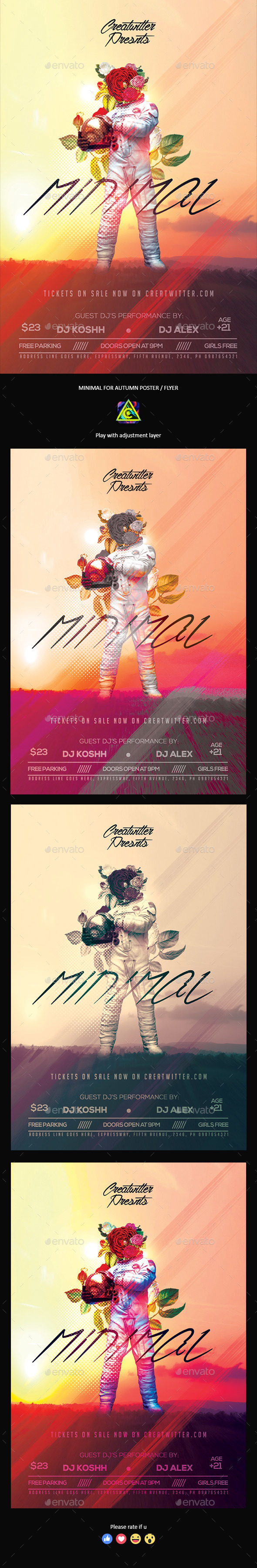 Minimal Autumn Poster / Flyer - Clubs & Parties Events