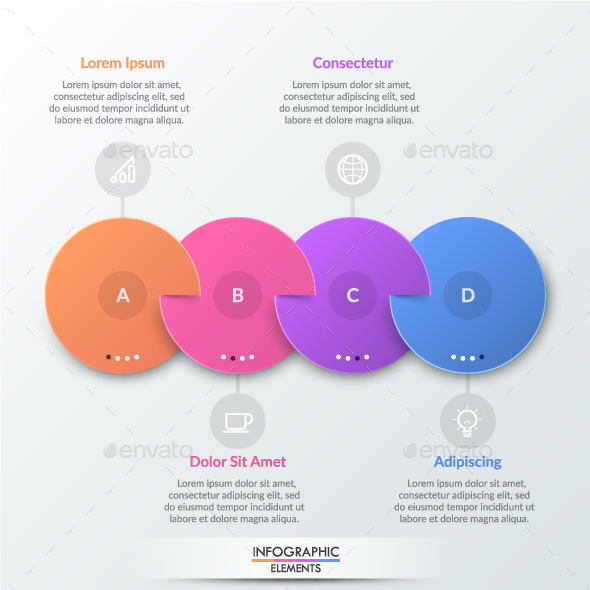 Paper Infographic Circles Template