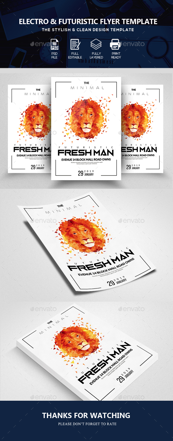 Futuristic Flyer Template - Clubs & Parties Events