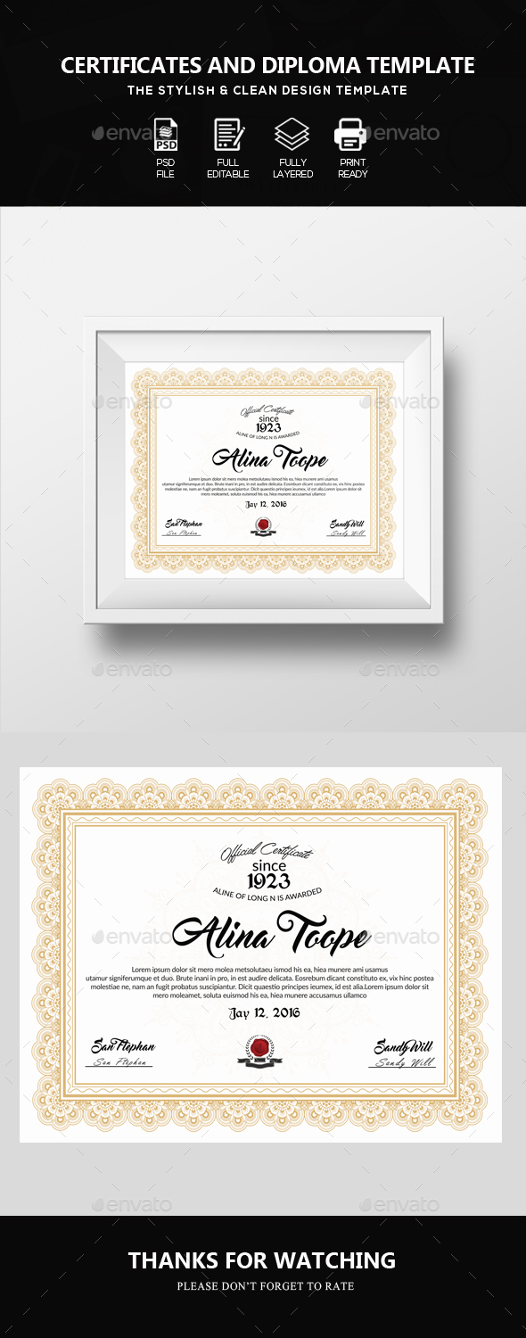 Educational Certificate Template - Certificates Stationery