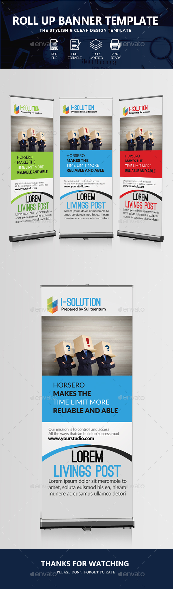Business Identification Roll Up Banners - Signage Print Templates