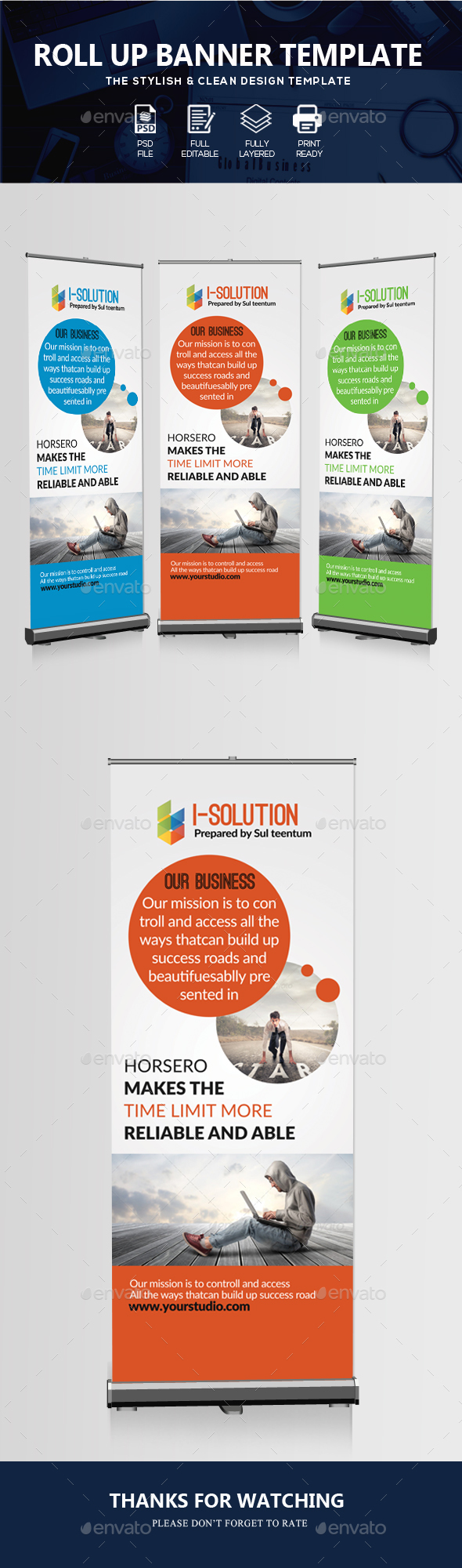 Business Finance Provider Roll Up Banner - Signage Print Templates