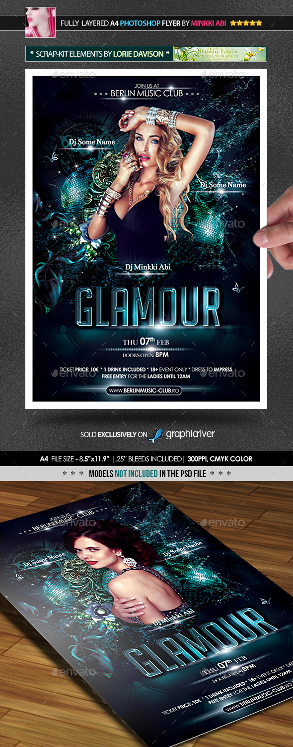 Glamour Party Poster/Flyer - Events Flyers