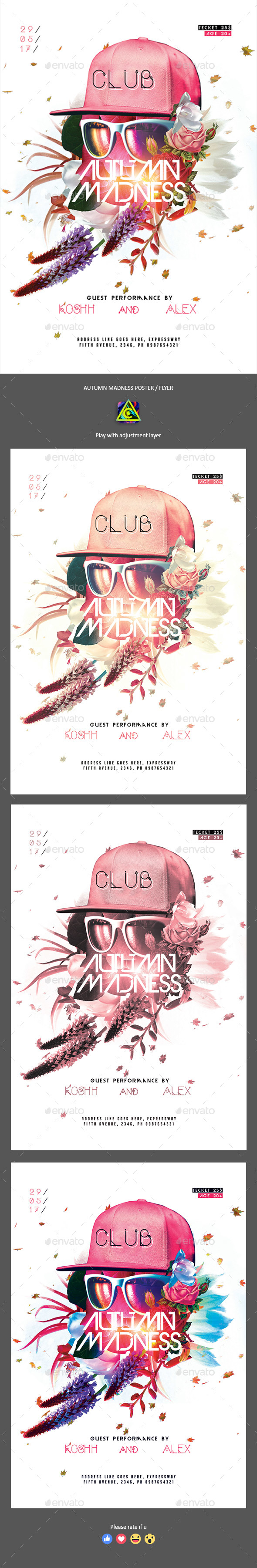 Autumn Madness Poster / Flyer - Clubs & Parties Events