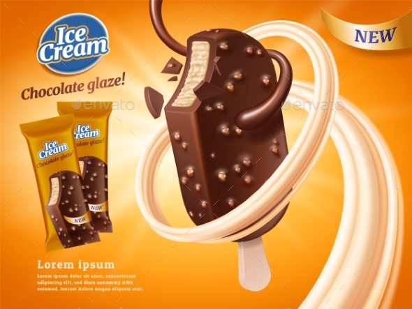GraphicRiver Chocolate Vanilla Ice Bar Ad 20738396