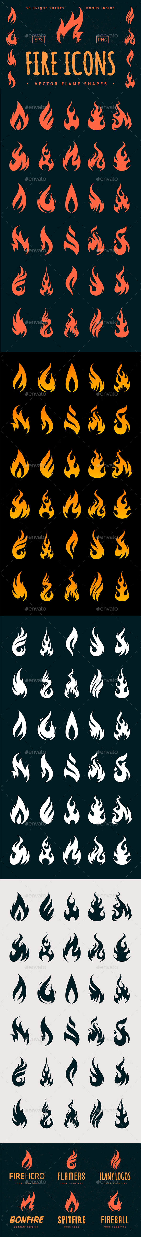 Vector Fire Icons - Miscellaneous Icons