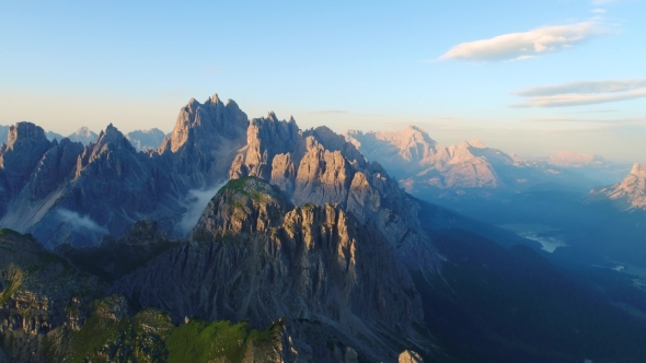 National Nature Park Tre Cime In the Dolomites Alps. Beautiful Nature of Italy. alt