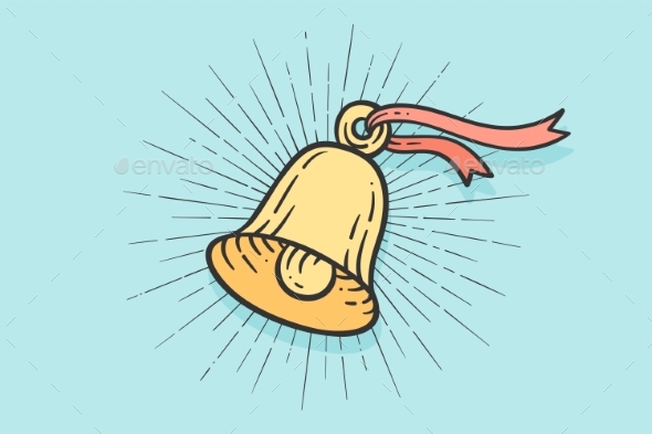 Sign Bell with Light Rays - Backgrounds Decorative