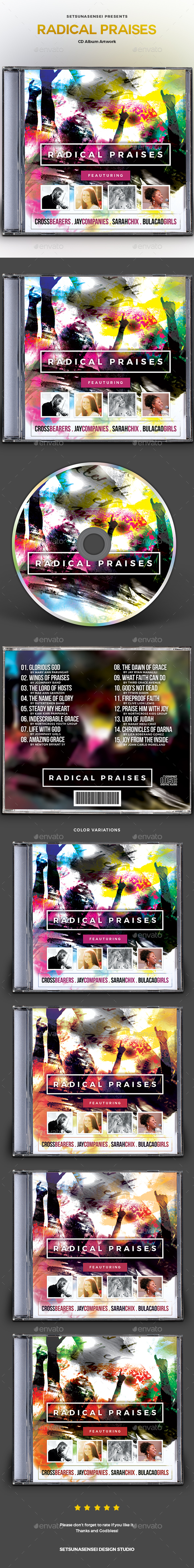 Radical Praises CD Album Artwork - CD & DVD Artwork Print Templates