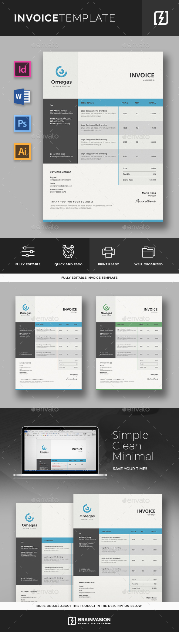 Invoice Template - Proposals & Invoices Stationery