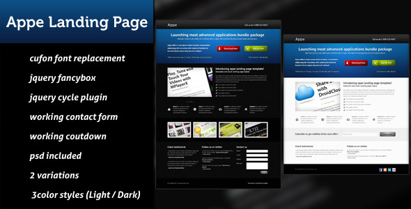 Appe Landing Page - ThemeForest 235159