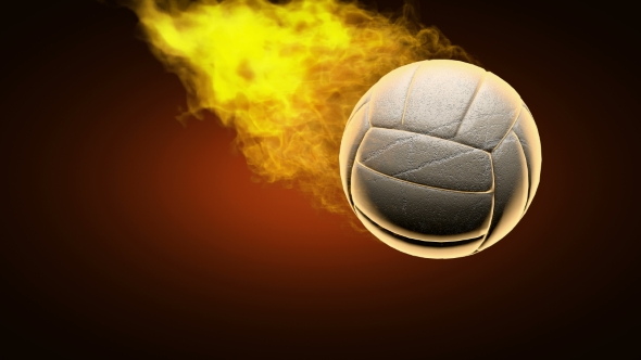 Burning Volleyball Ball by doctor-graphics | VideoHive