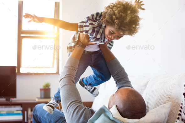 Father playing with son - Stock Photo - Images