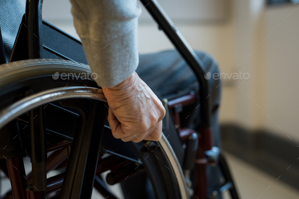 Senior on wheelchair - Stock Photo - Images