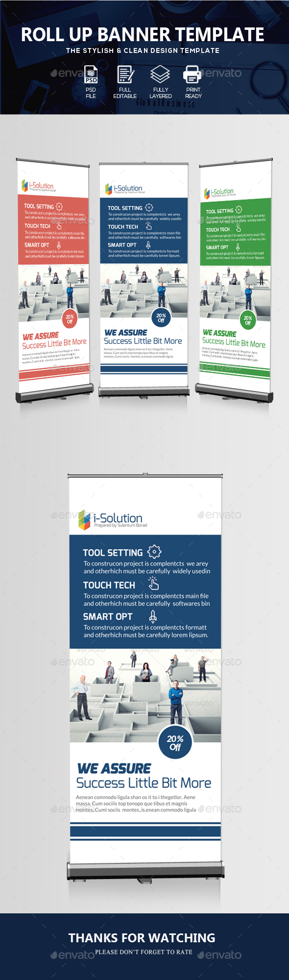 Business Training Agency Roll Up Banners - Signage Print Templates