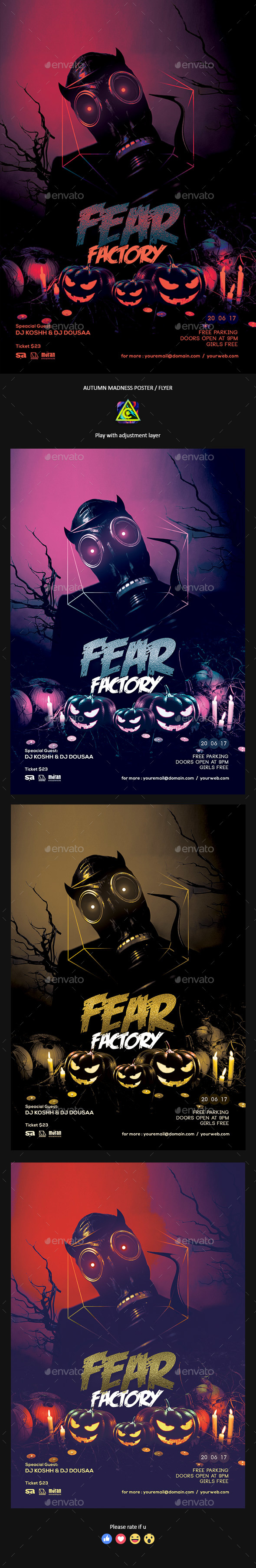 Fear Factory Poster / Flyer - Clubs & Parties Events