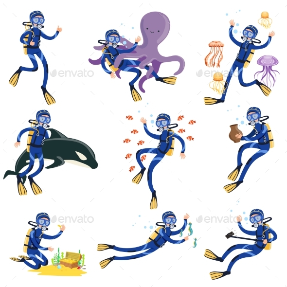Diving and Snorkeling Set - Miscellaneous Characters