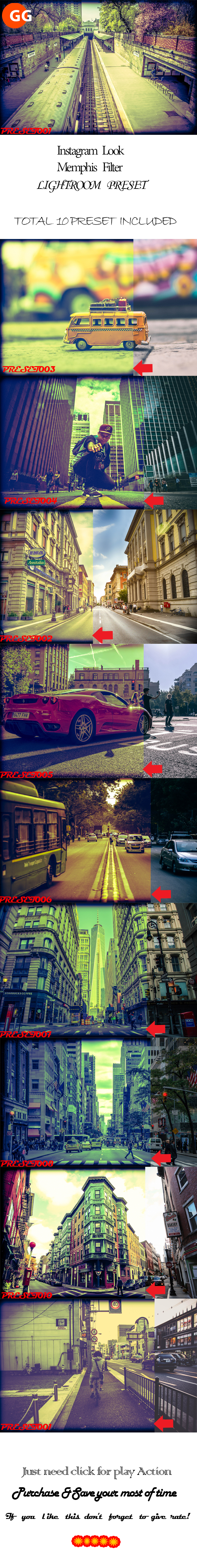 10 Instagram Memphis Filter Lightroom Preset - Vintage Lightroom Presets