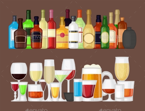 Alcohol Drinks Beverages Cocktail Bottle Lager - Food Objects
