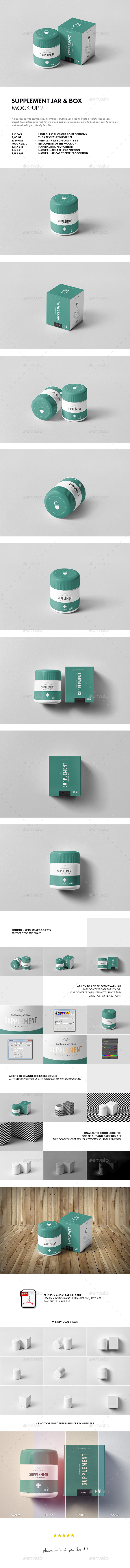 Supplement Jar & Box Mock-up 2 - Miscellaneous Packaging