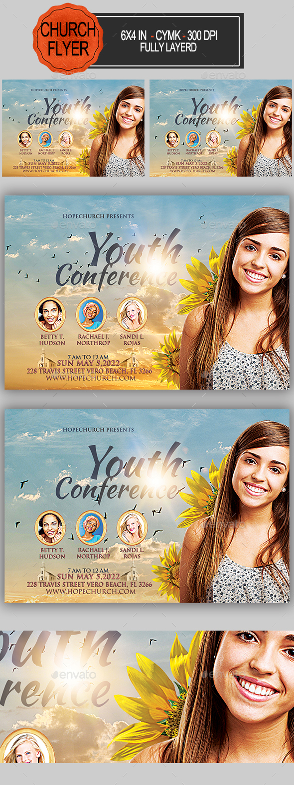 GraphicRiver Youth Conference Church Flyer 20743232