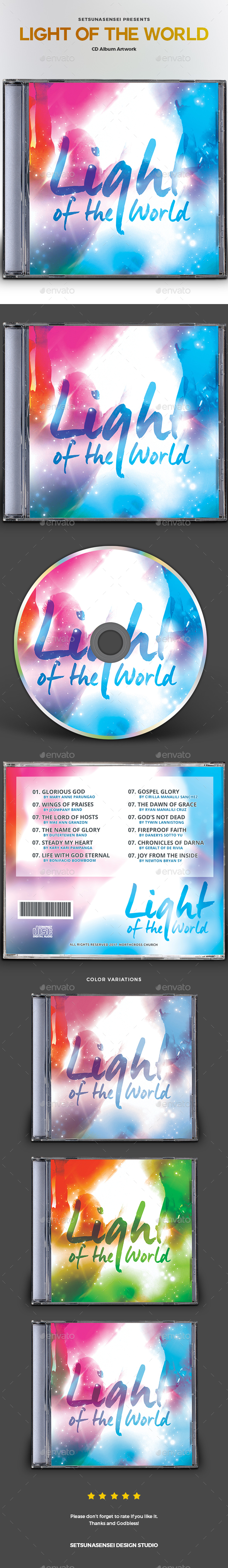 Light of the World CD Album Artwork - CD & DVD Artwork Print Templates