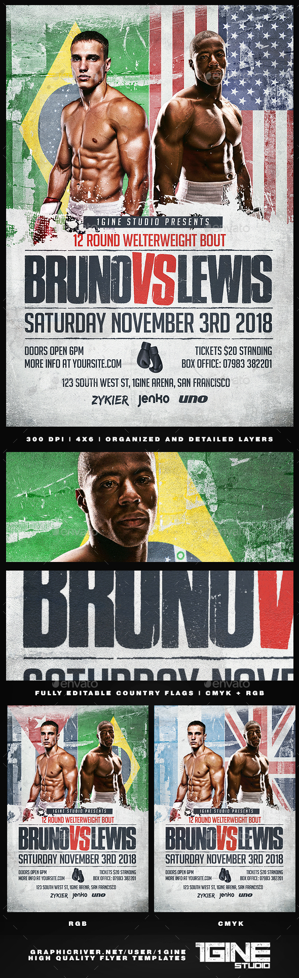 Boxing Flyer Template - Sports Events