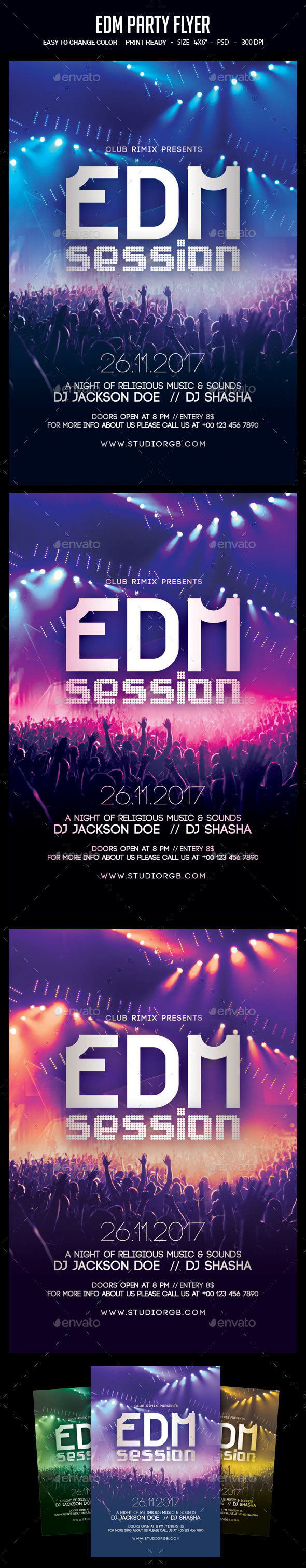 EDM Party Flyer - Clubs & Parties Events