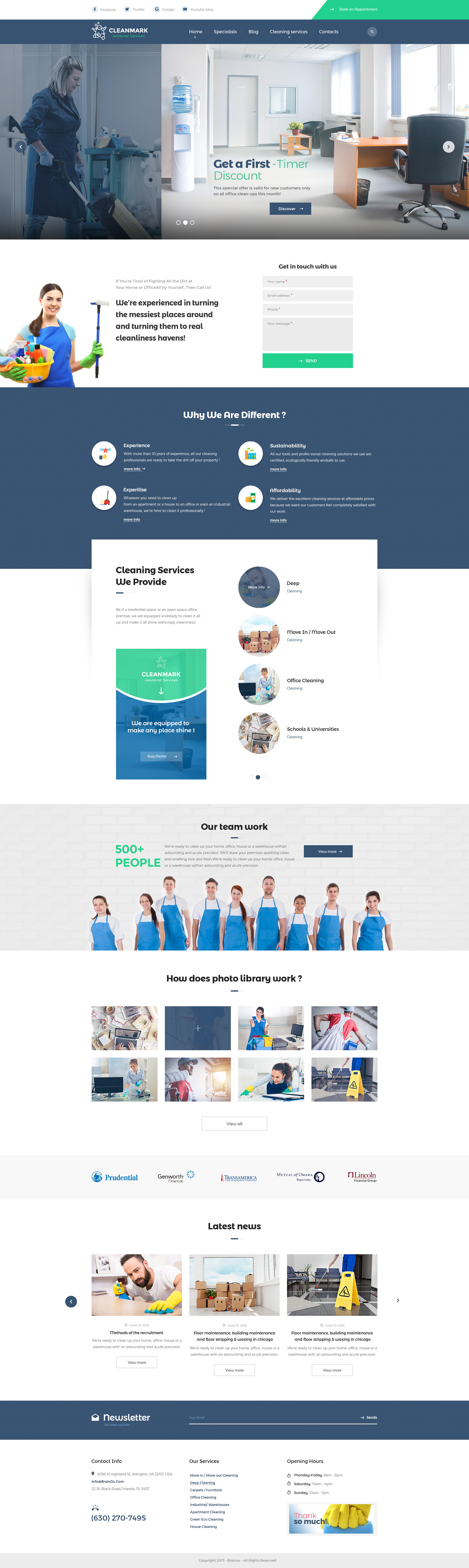 Cleanmark Cleaning Janitorial Service Wordpress Theme By Opal Wp