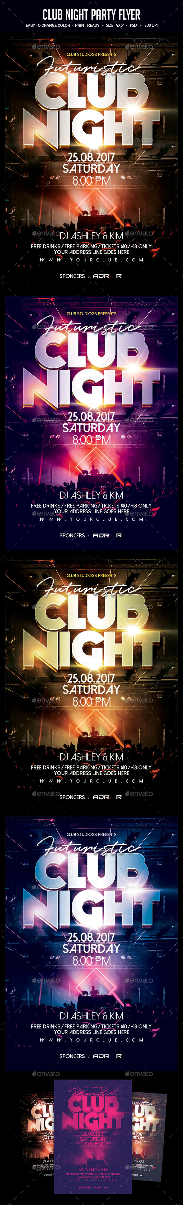 Club Night Party Flyer - Clubs & Parties Events