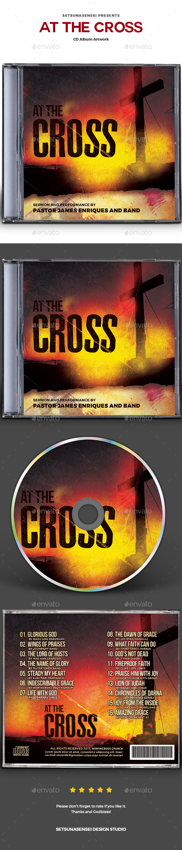 At the Cross CD Album Artwork - CD & DVD Artwork Print Templates