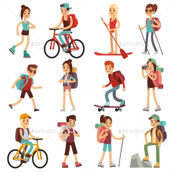 Travel People Hiking Outdoor Actives - People Characters