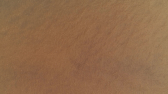 Thailand Coral Island Drone Shot Water Dyed in the Color of Sand After Tropical Rain Mingles