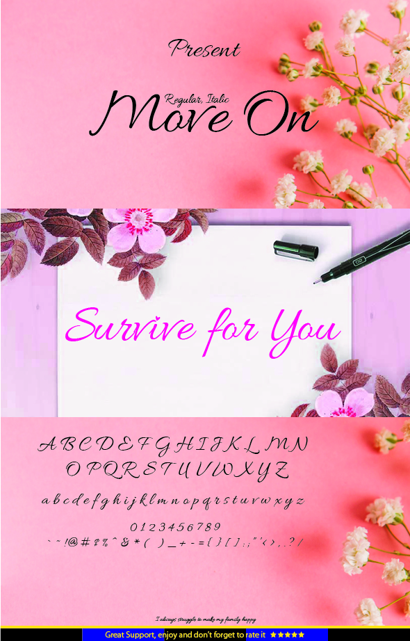Move On - Handwriting Fonts