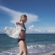 Girl, Beach, Sea, Wind in Your Hair - VideoHive Item for Sale