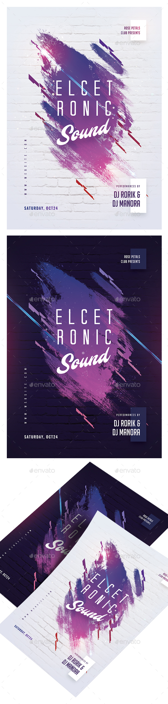 Electronic Sound Party Flyer - Clubs & Parties Events