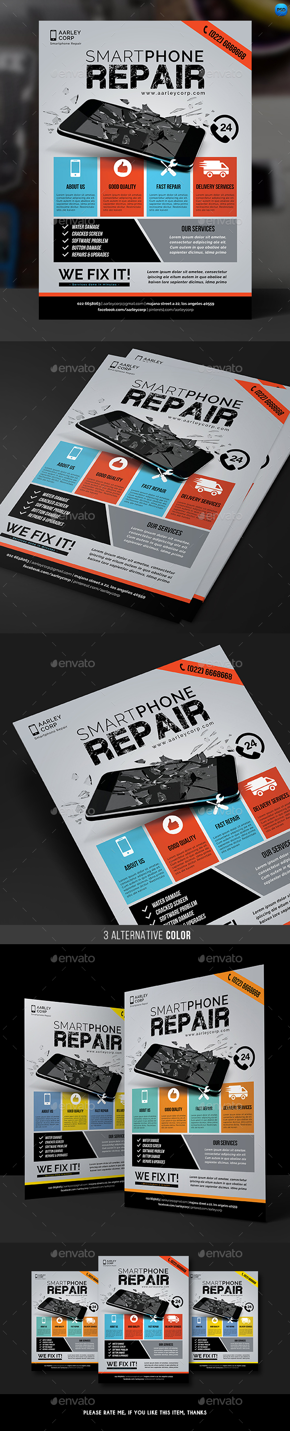 Smartphone Repair Flyer - Corporate Flyers