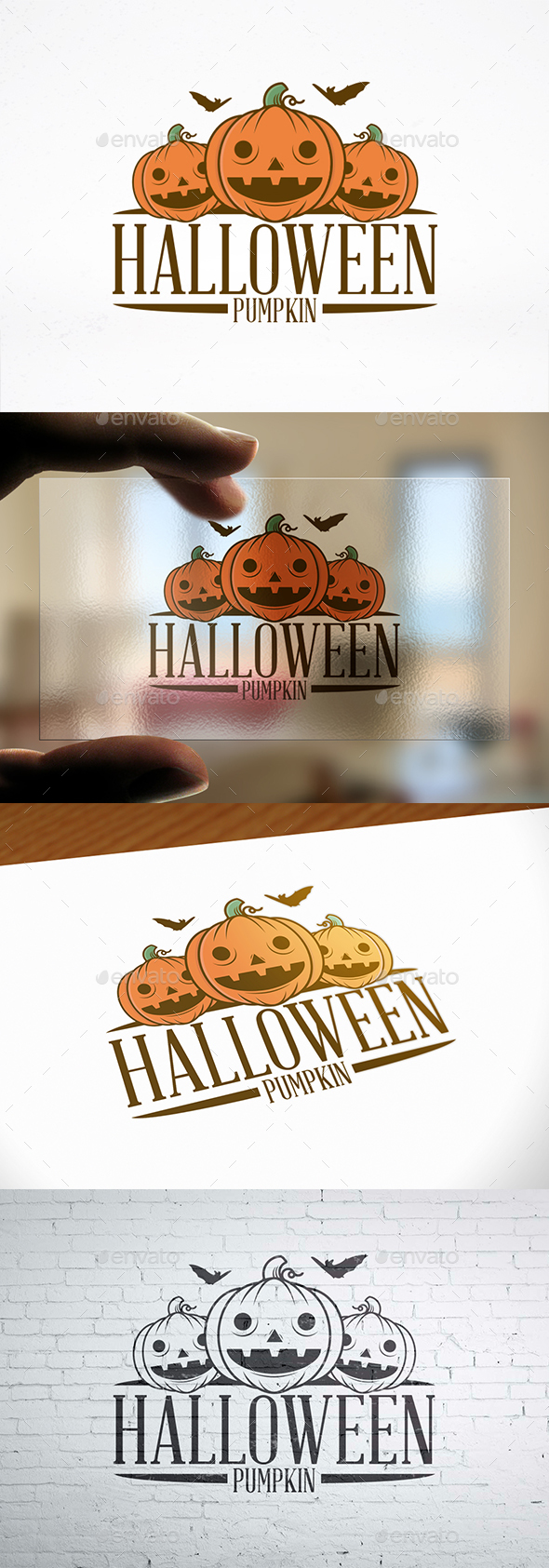 Halloween Pumpkin Illustrative Logo - Objects Logo Templates