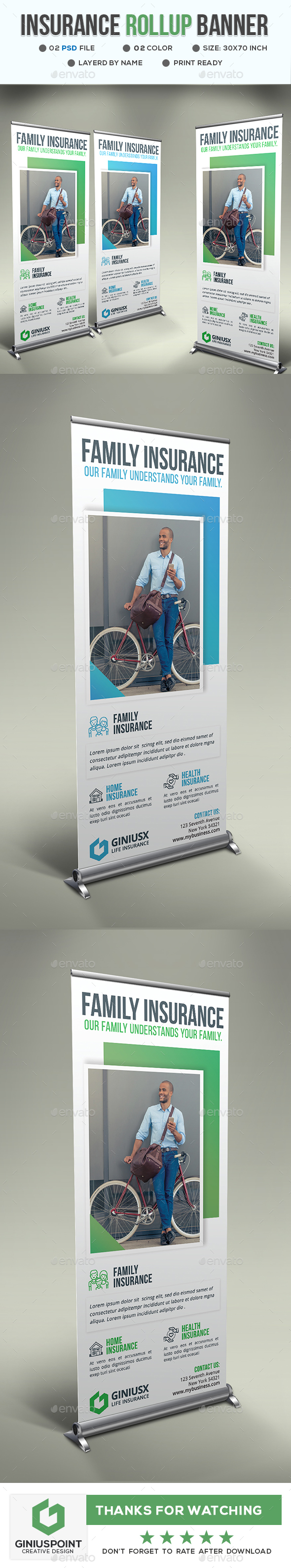 GraphicRiver Insurance Roll-Up Banner 20750690 GraphicRiver Insurance Roll-Up Banner 20750690