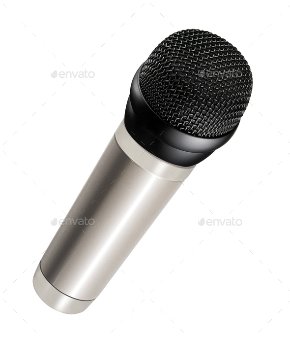 microphone isolated on white - Stock Photo - Images
