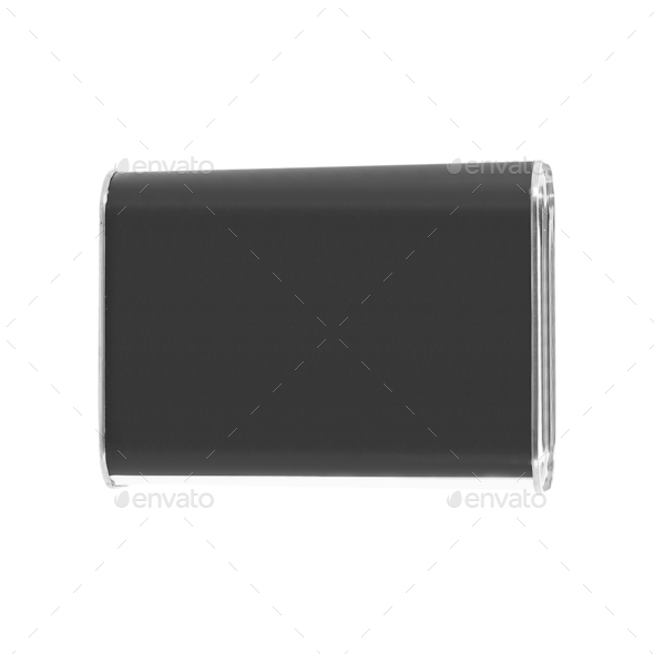 Black leather case, cigarette case - Stock Photo - Images