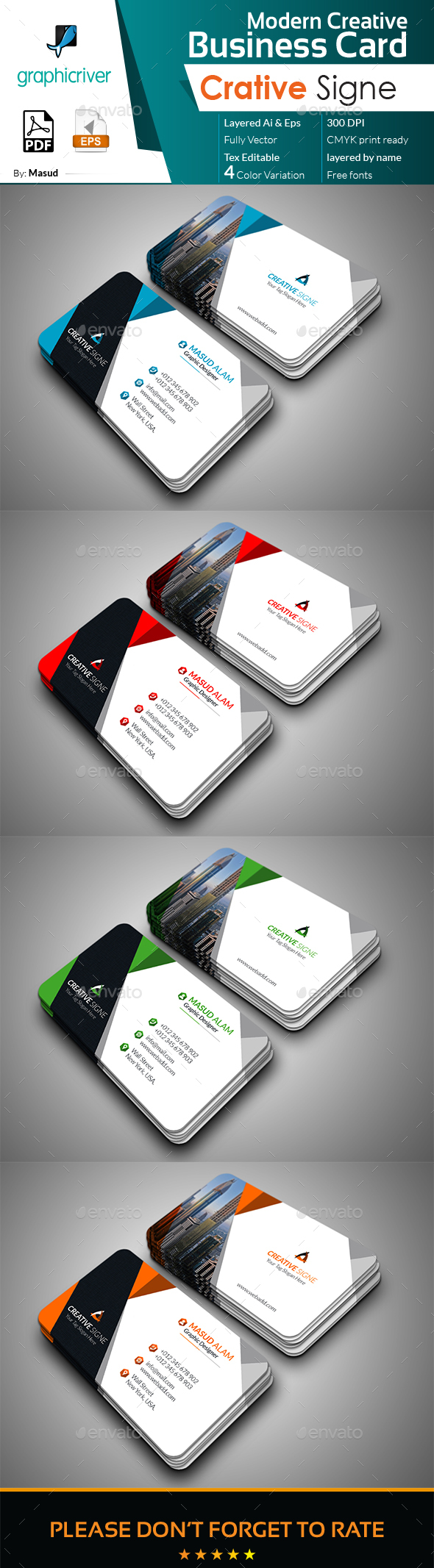 GraphicRiver Modern Business Card 20751325