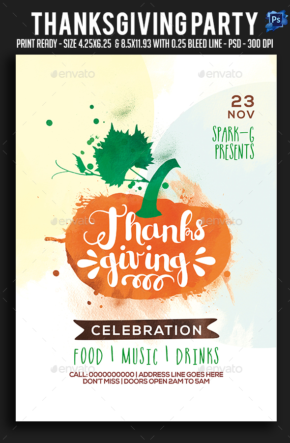 Thanksgiving Party Flyer