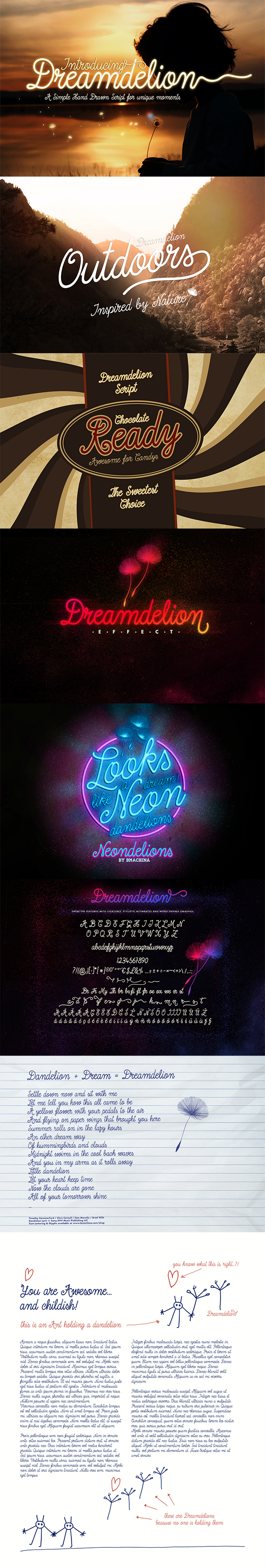 Dreamdelion Font - Hand-writing Script