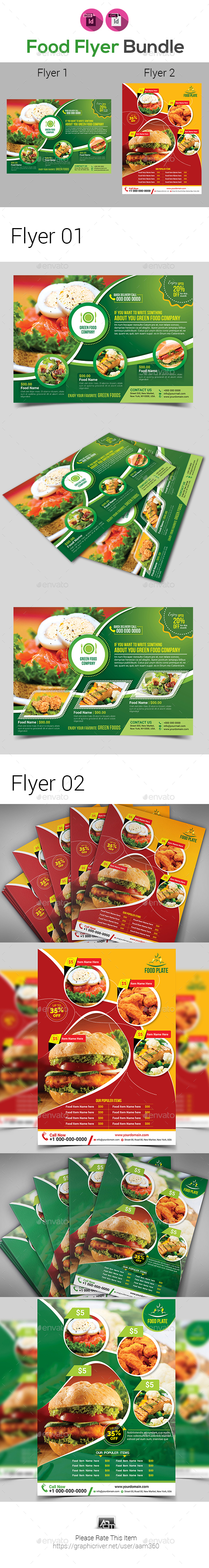 GraphicRiver Food Flyer Bundle 20752448
