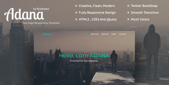 Exceptional Adana - One Page Personal Template