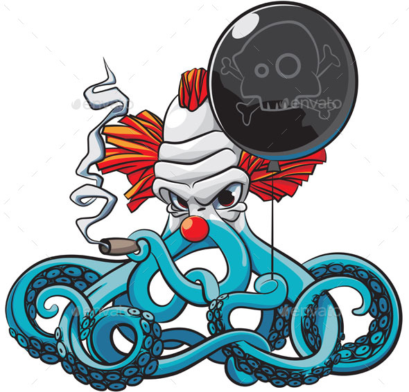 Octopus the Bad Clown - Halloween Seasons/Holidays